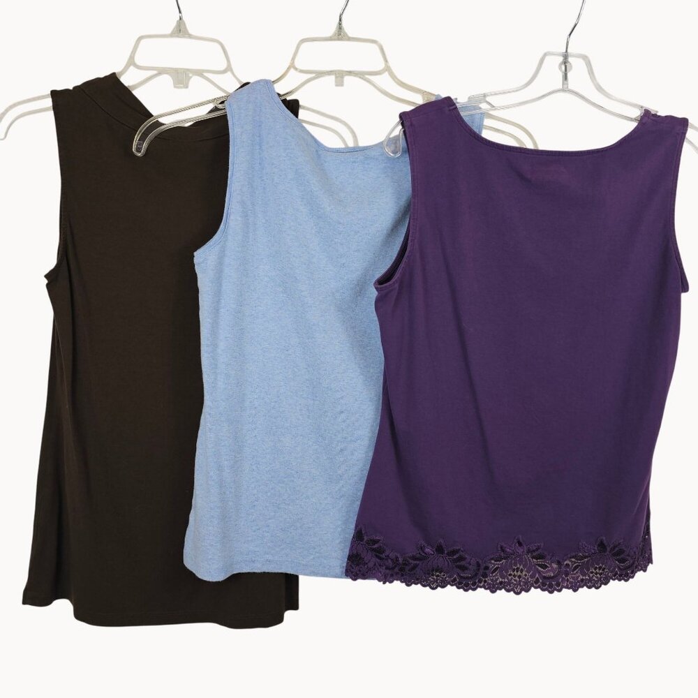 3pc Basic Simple Layering Casual Comfy Sleevless … - image 2